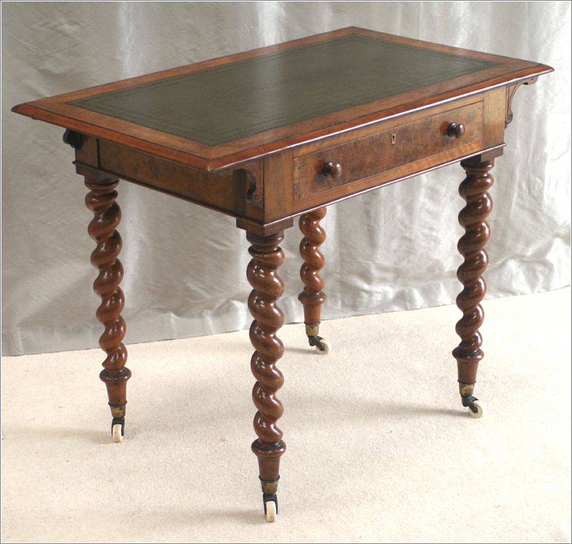 3004 Antique Walnut Writing Table By Edwards & Roberts -Rear